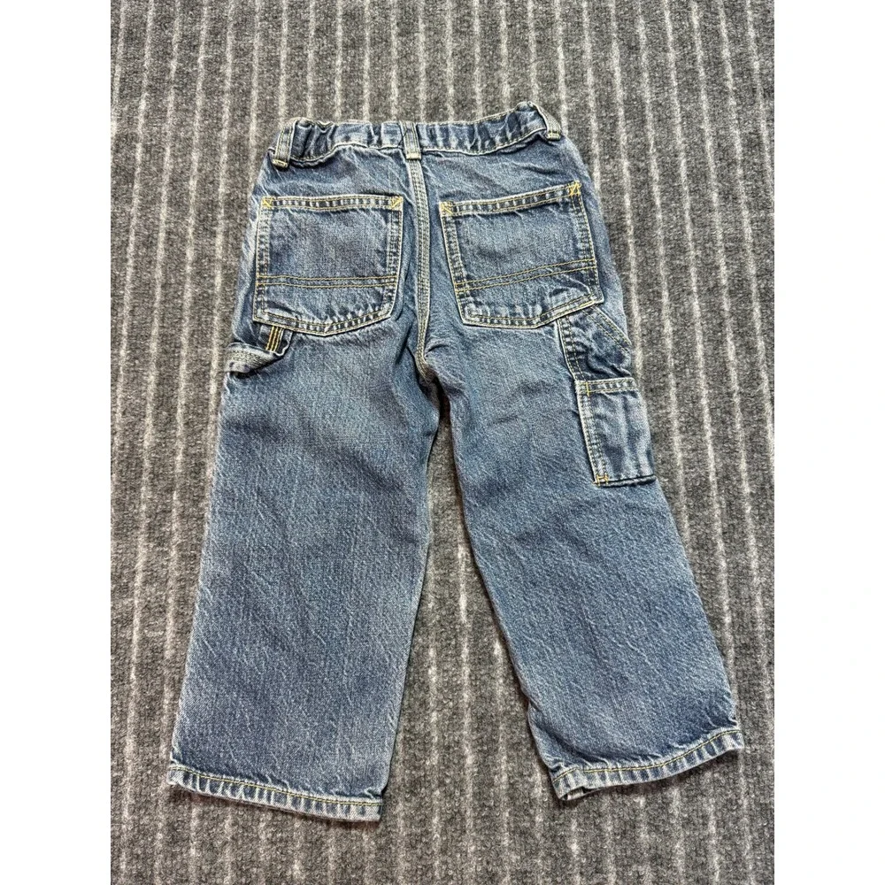 Oshkosh Boys Carpenter Jeans 3T 100% Cotton Adjustable Waist
